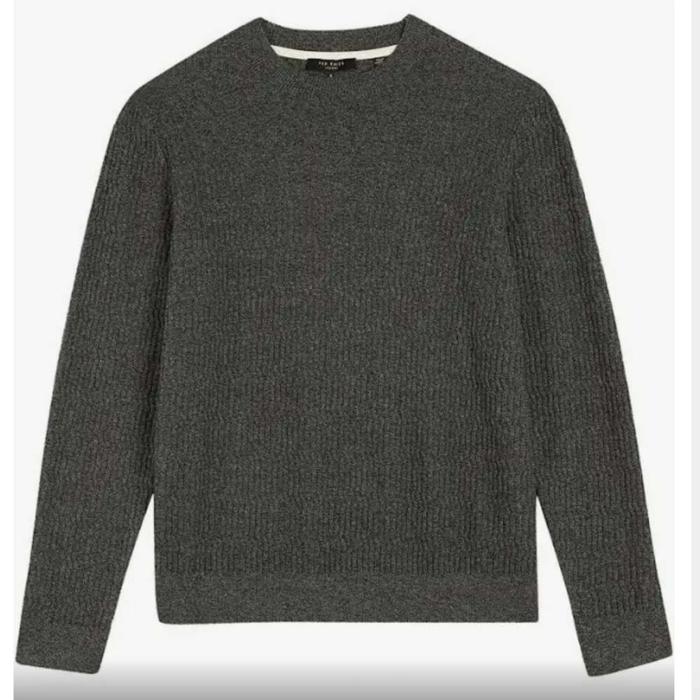 Ted Baker‎ Grey Agarr Textured Crew Neck Sweater